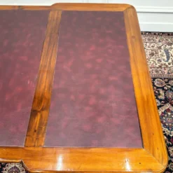 Bureau classique en cuir bordeaux Partnerdesk