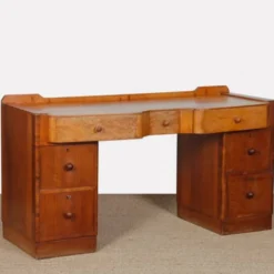 Bureau/coiffeuse en bois de loupe datant des années 1930