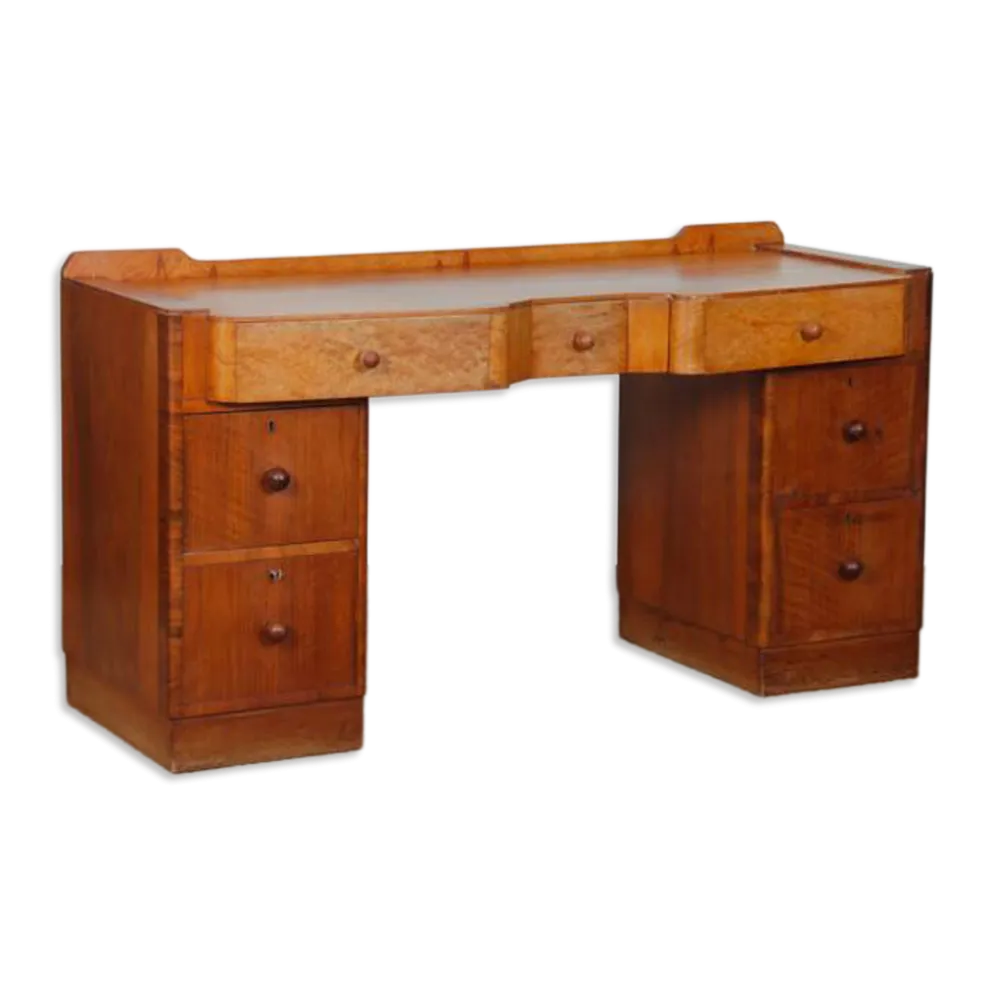 Bureau/coiffeuse en bois de loupe datant des années 1930