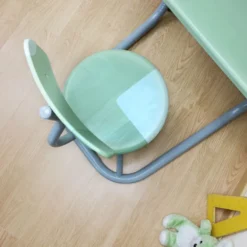 Bureau écolier vert et gris ajustable