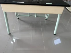 Bureau écolier vintage 2 places entièrement rénové – Plateau ardoise