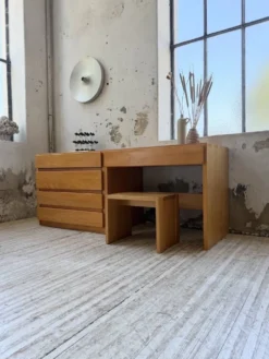 Bureau + commode + tabouret pin Maison Regain Savoie