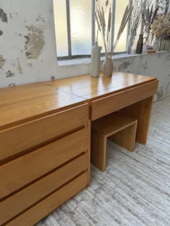 Bureau + commode + tabouret pin Maison Regain Savoie