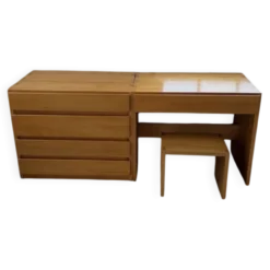 Bureau + commode + tabouret pin Maison Regain Savoie