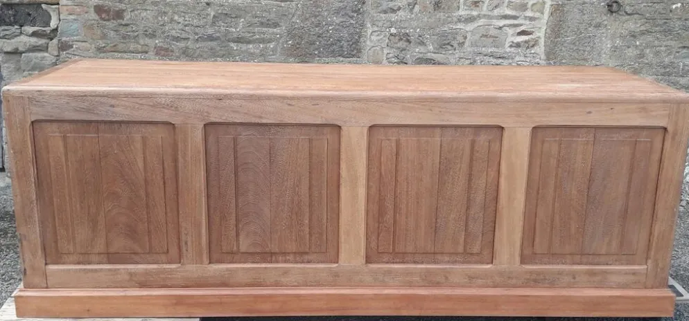 Bureau comptoir en bois exotique