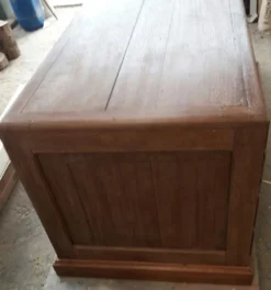Bureau comptoir en bois exotique