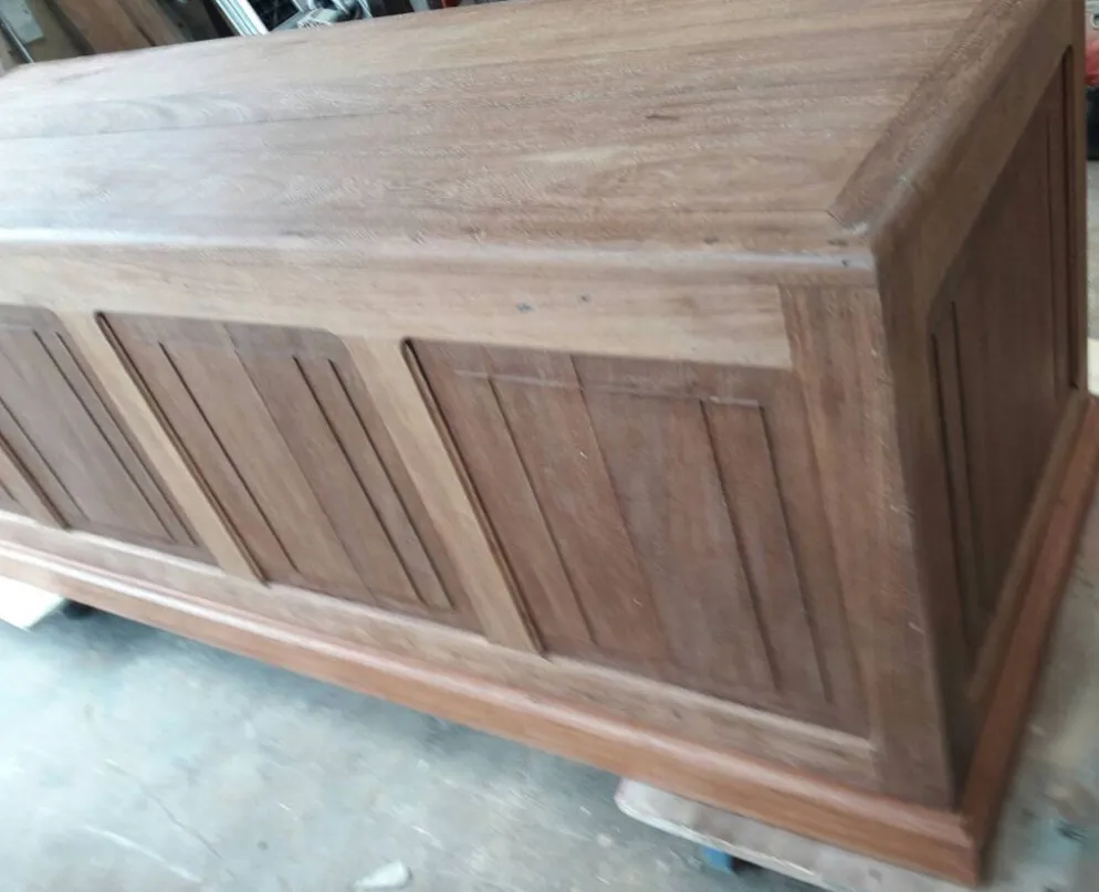 Bureau comptoir en bois exotique