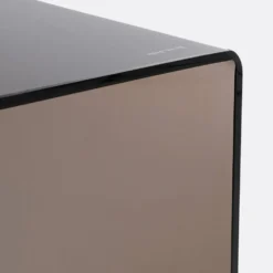 Bureau console en verre fumé