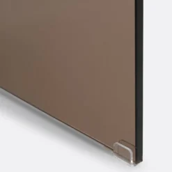Bureau console en verre fumé