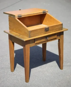 Bureau écritoire bois vintage, bureau bois vintage, secrétaire pupitre, meuble bois, décoration