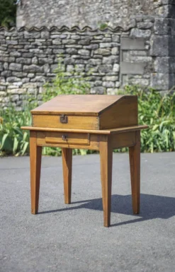 Bureau écritoire bois vintage, bureau bois vintage, secrétaire pupitre, meuble bois, décoration