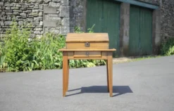 Bureau écritoire bois vintage, bureau bois vintage, secrétaire pupitre, meuble bois, décoration
