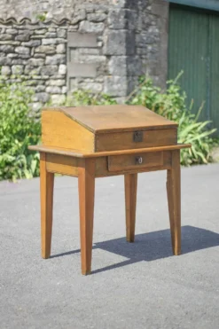 Bureau écritoire bois vintage, bureau bois vintage, secrétaire pupitre, meuble bois, décoration
