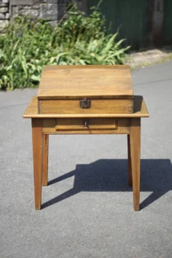 Bureau écritoire bois vintage, bureau bois vintage, secrétaire pupitre, meuble bois, décoration