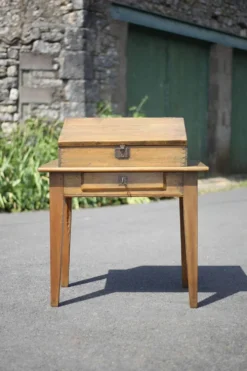 Bureau écritoire bois vintage, bureau bois vintage, secrétaire pupitre, meuble bois, décoration