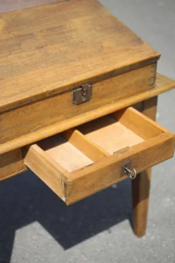 Bureau écritoire bois vintage, bureau bois vintage, secrétaire pupitre, meuble bois, décoration