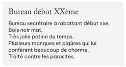 Bureau écritoire début 20ème