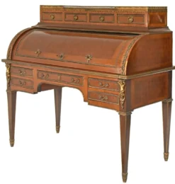 Bureau à cylindre de style Louis XVI en marqueterie
