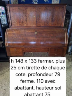 Bureau à cylindre en acajou– époque XIXe siècle (om)
