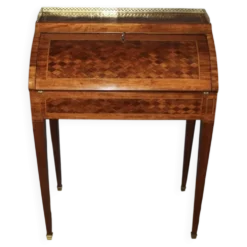 Bureau à cylindre en marqueterie de style Louis XVI