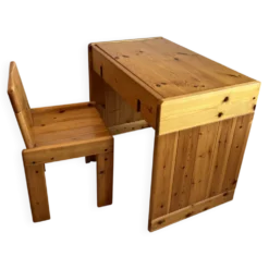 Bureau d’adolescente Pin massif Roche et Bobois Années 80