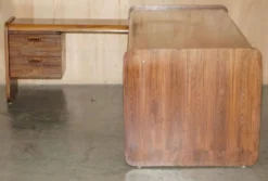 Bureau d'angle gauche bois brésilien danois milieu du siècle