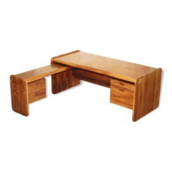 Bureau d'angle gauche bois brésilien danois milieu du siècle