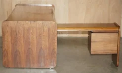 Bureau d'angle gauche bois brésilien danois milieu du siècle