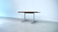 Bureau danois avec dessus en cuir