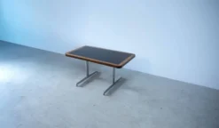 Bureau danois avec dessus en cuir