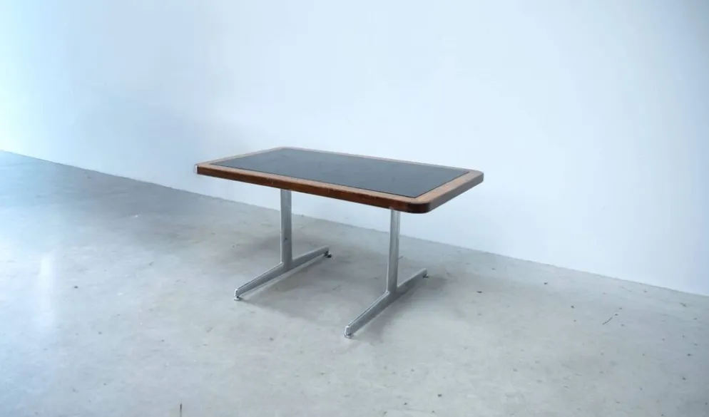 Bureau danois avec dessus en cuir
