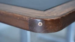 Bureau danois avec dessus en cuir