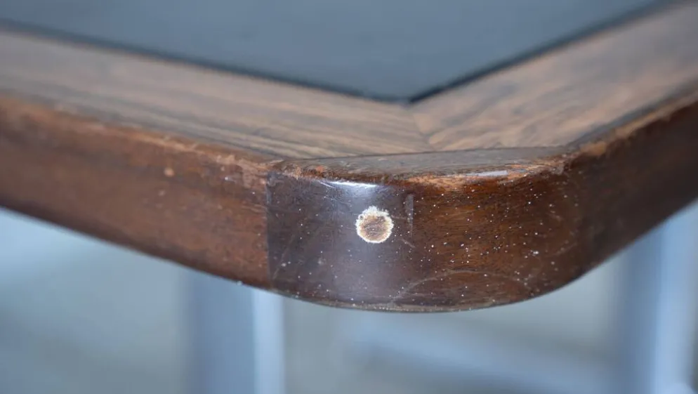 Bureau danois avec dessus en cuir