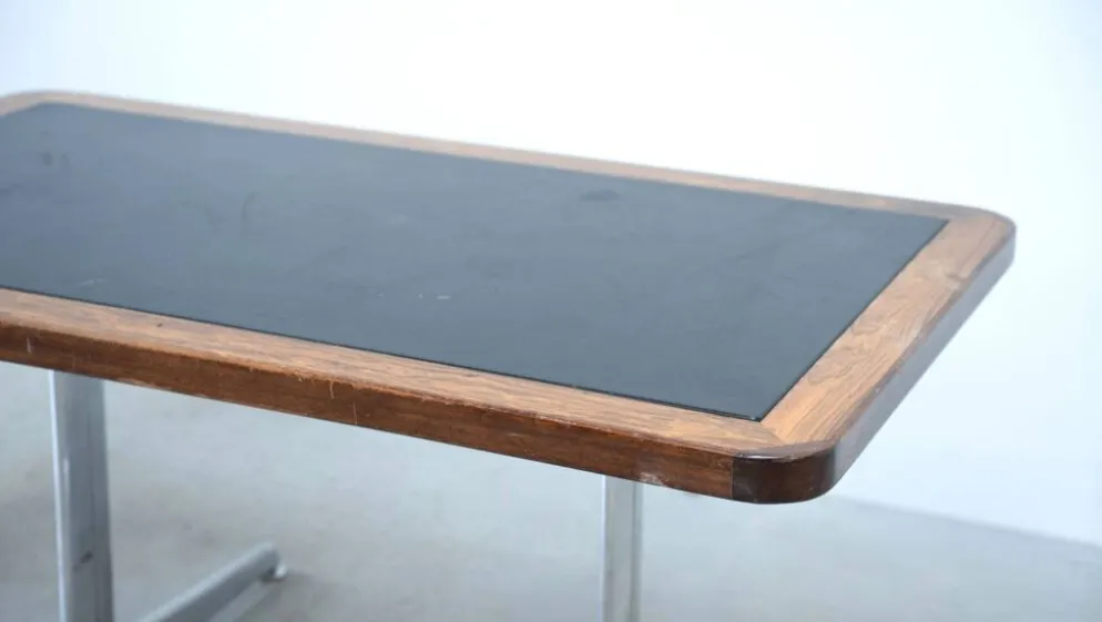 Bureau danois avec dessus en cuir