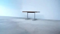 Bureau danois avec dessus en cuir