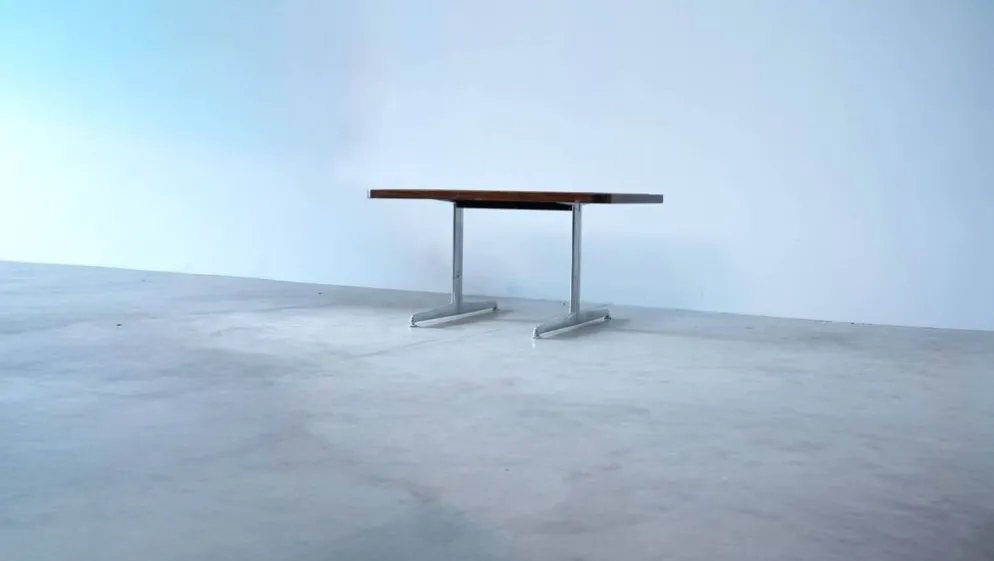 Bureau danois avec dessus en cuir