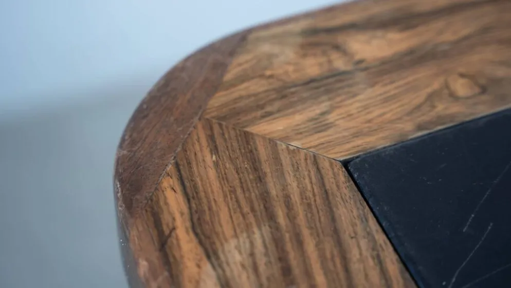 Bureau danois avec dessus en cuir
