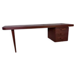 Bureau danois moderniste en teck, années 1950