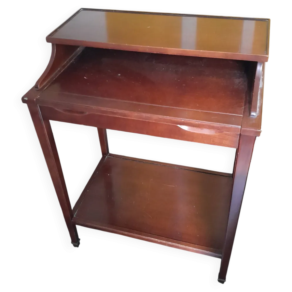 Bureau d’appoint vintage en bois massif – Ateliers Berniolles (Réf. 386)