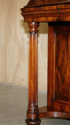 Bureau Davenport Regency Antique Circa 1810-1820 en Bois Dur et Cuir