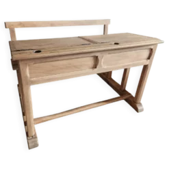 Bureau d'écolier double chêne massif 1900