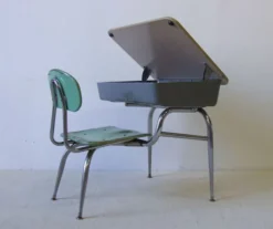 Bureau d'écolier en fibre de verre par Bargen pour Schoolco 1950s