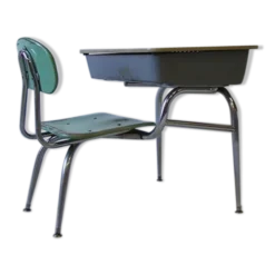 Bureau d'écolier en fibre de verre par Bargen pour Schoolco 1950s