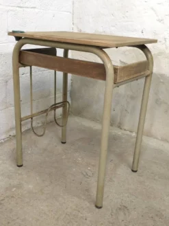 Bureau d'écolier simple 1960 avec casier
