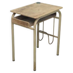 Bureau d'écolier simple 1960 avec casier