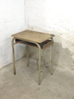Bureau d'écolier simple 1960 avec casier