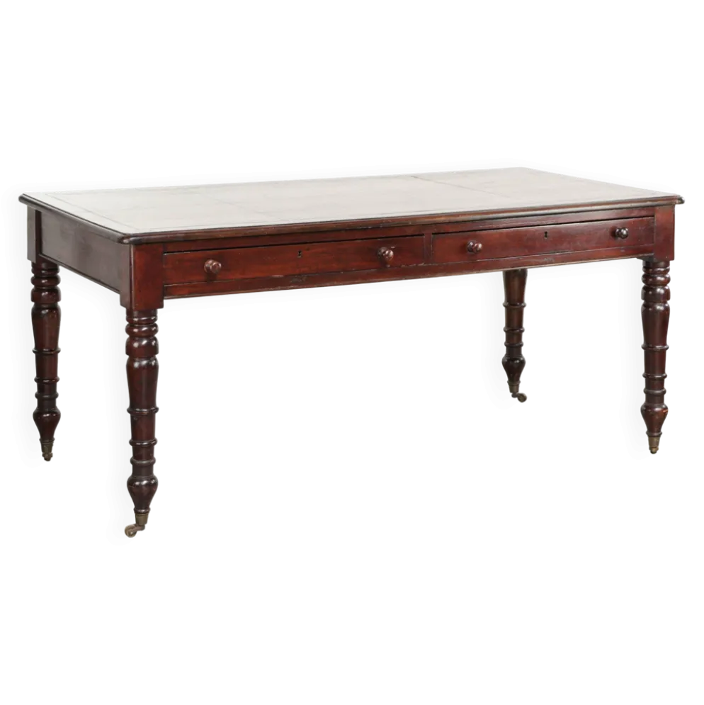 Bureau d'écriture anglais ancien de la fin du 19e siècle avec une couleur chaude.