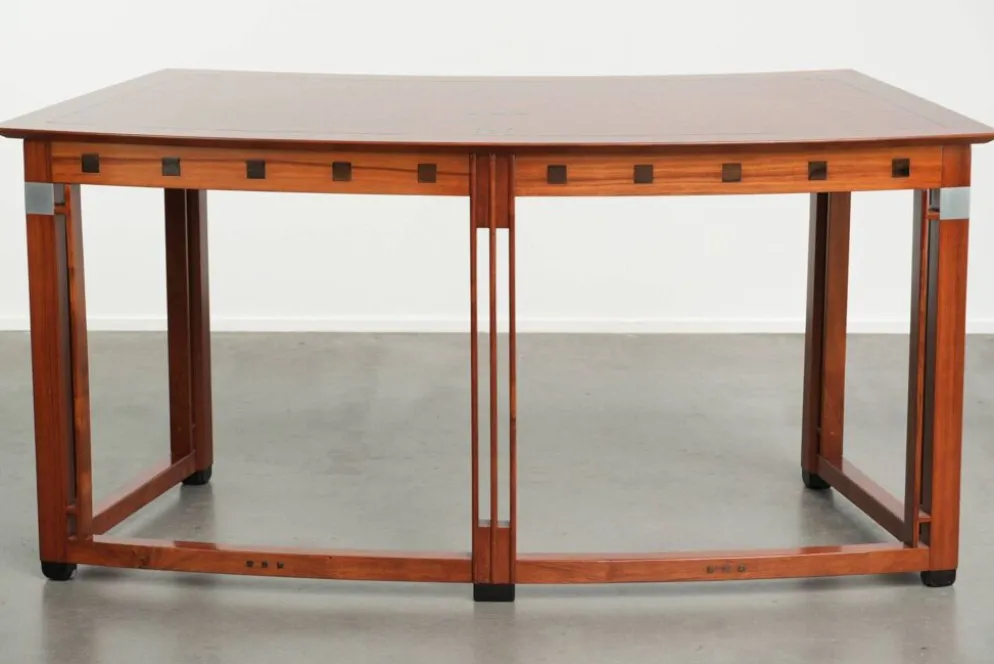 Bureau d'écriture/ bureau de bureau courbé et luxueux au design Art Déco
