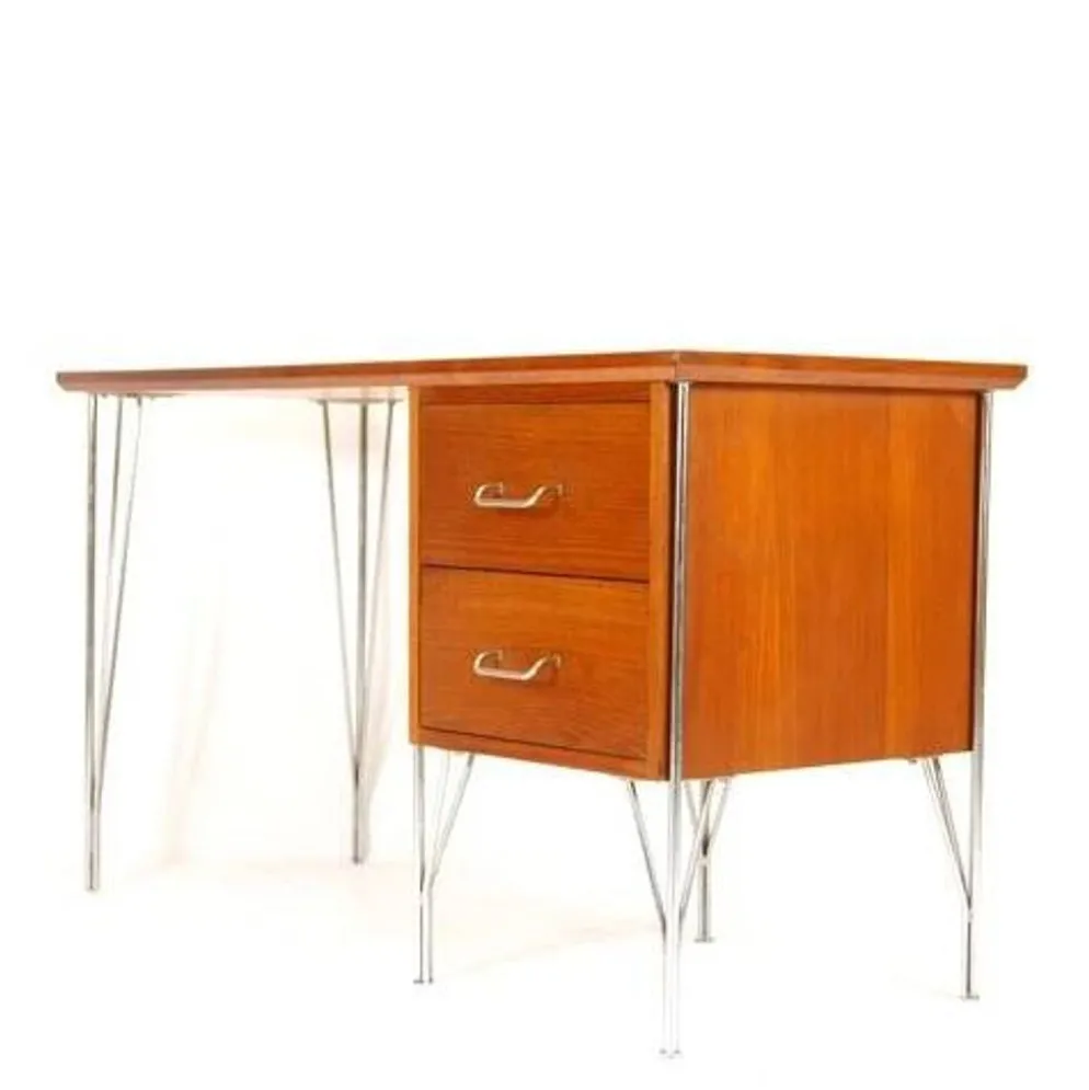 Bureau d'écriture rétro vintage en teck danois Heinrich Roepstorff des années 50, 60, 70.