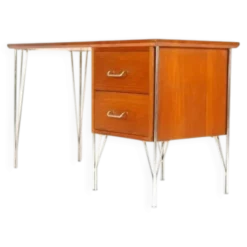 Bureau d'écriture rétro vintage en teck danois Heinrich Roepstorff des années 50, 60, 70.